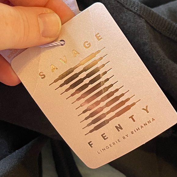 Savage Fenty NWT Black cotton blend wide leg jumpsuit comfort loungewear - Picture 5 of 16